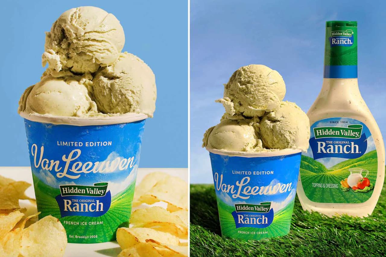 Un helado con sabor a ajo de Ranch con Van Leeweun