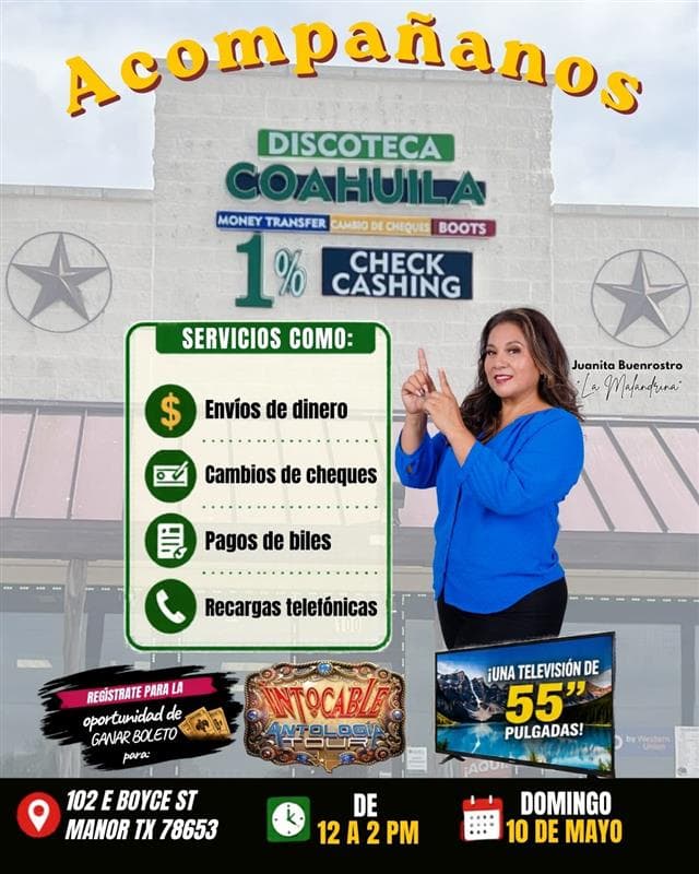 🎉🔥 ¡Este domingo se pone buenísimo en DISCOTECA COAHUILA! 🔥🎉