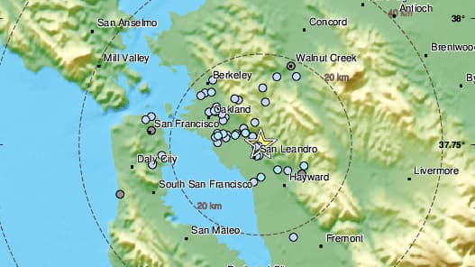 Una serie de sismos sacude el este de la Bahía; mira dónde se registraron los epicentros