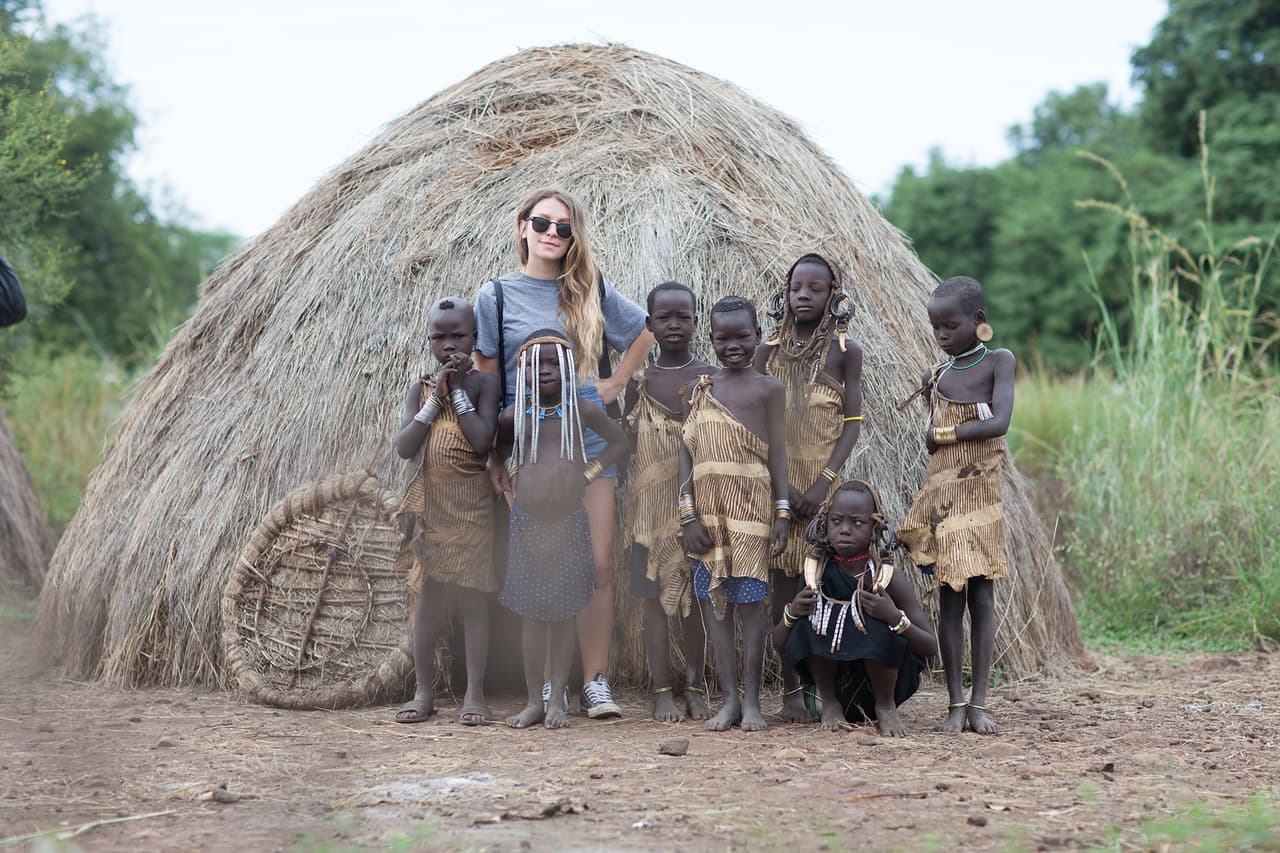 La fotógrafa Sara Melotti durante su viaje por Etiopía.