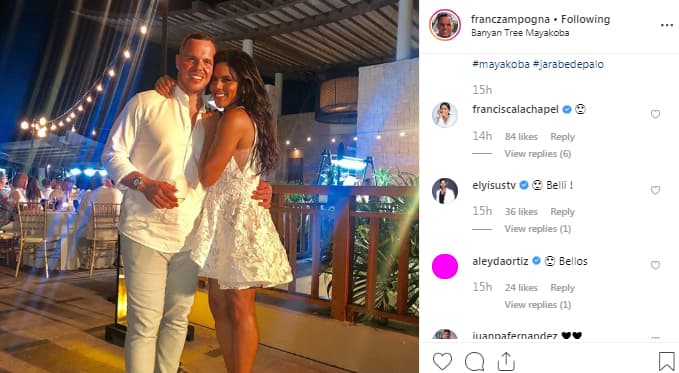 El especial gesto, provocó suspiros en la conductora, en sus seguidores y amigos, como el chef Yisus y Aleyda que resaltaron la belleza de los felices enamorados.
<br>