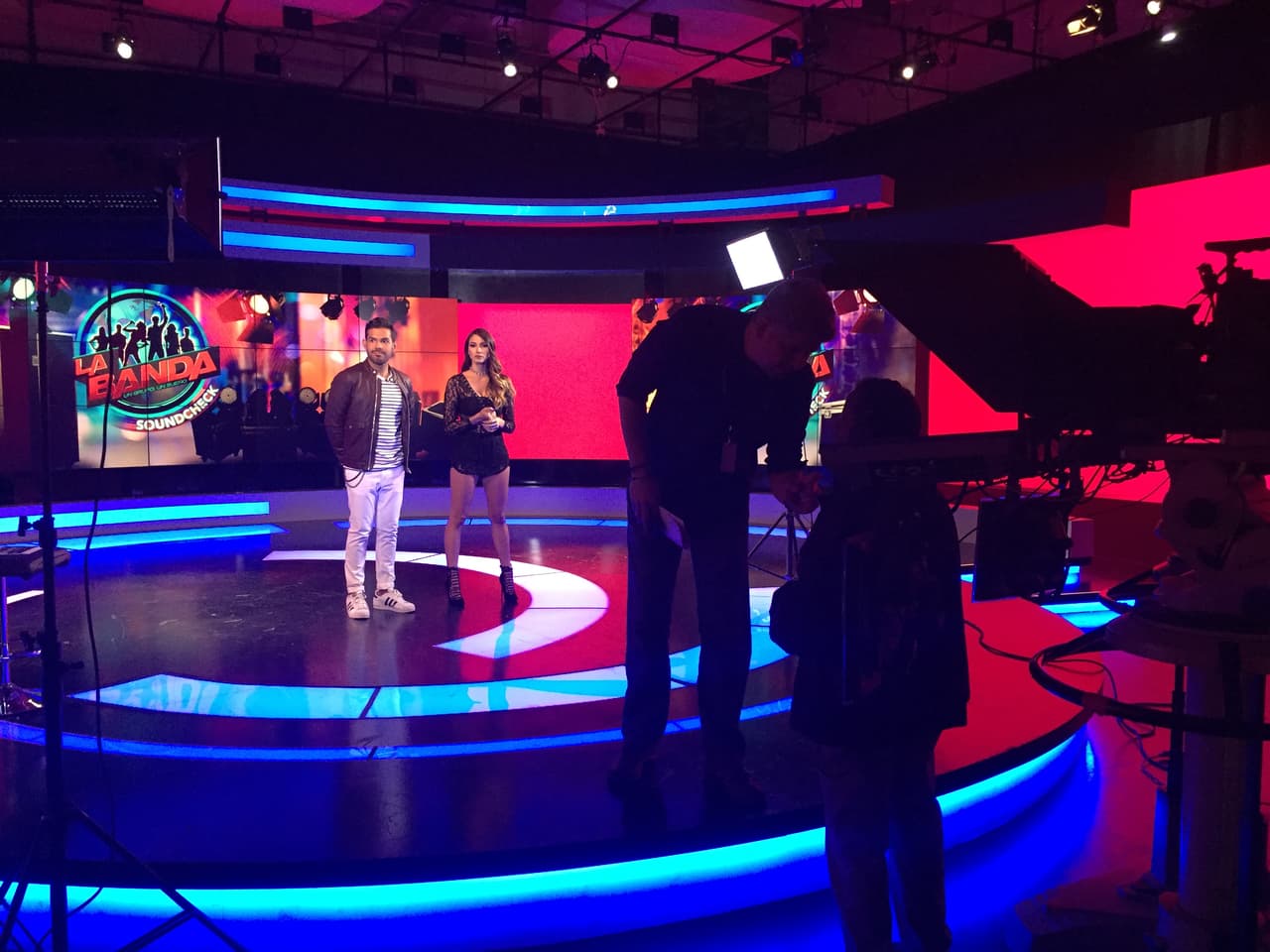 Patricia y José compartieron con los exparticipantes de la primera edición de La Banda, Joshua, Jaime y Sebastián, entre otros invitados en la primera grabación del programa.