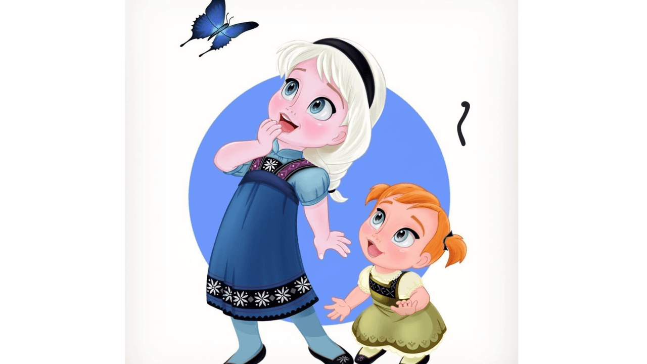 Las hermanas 
<b>Anna y Elsa</b> fueron las princesas número 12 en llegar al mundo Disney. Sin duda, Anna luce de una manera muy tierna, Ashley supo como capturar toda la ternura del reino de las nieves.