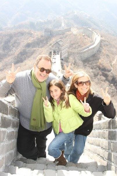 Y donde tampoco perdieron la oportunidad de visitar la Gran Muralla China. ¡Fantástica foto del recuerdo!