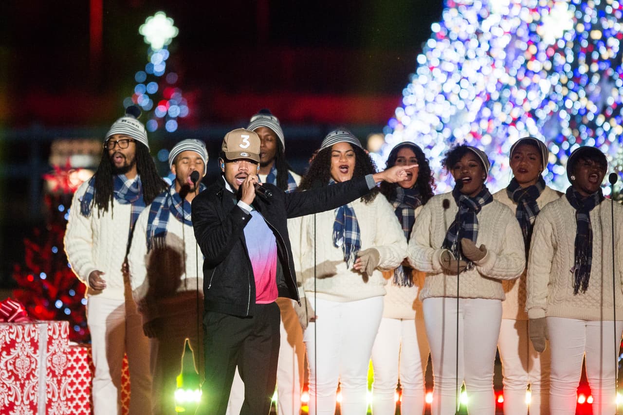 Chance The Rapper Performs At National Lighting Ceremony