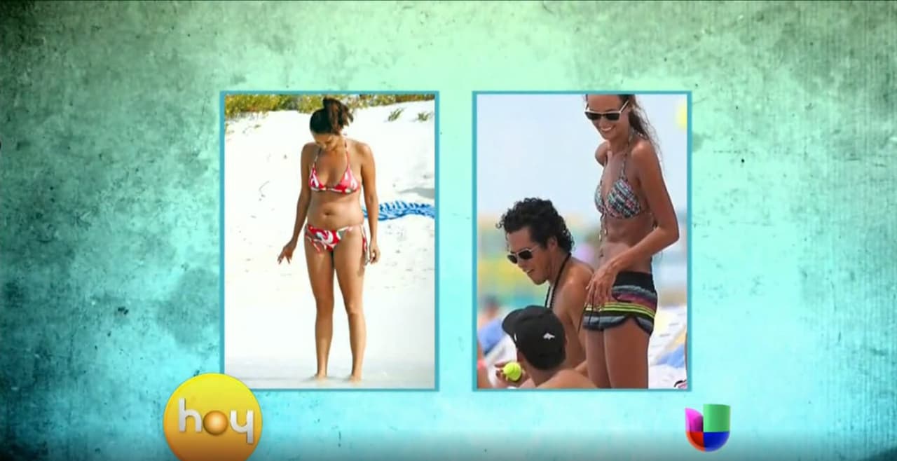 Las imágenes fueron comentadas en diversos programas de espectáculos, pues era notable su 
<b>extrema delgadez</b>.
<br>