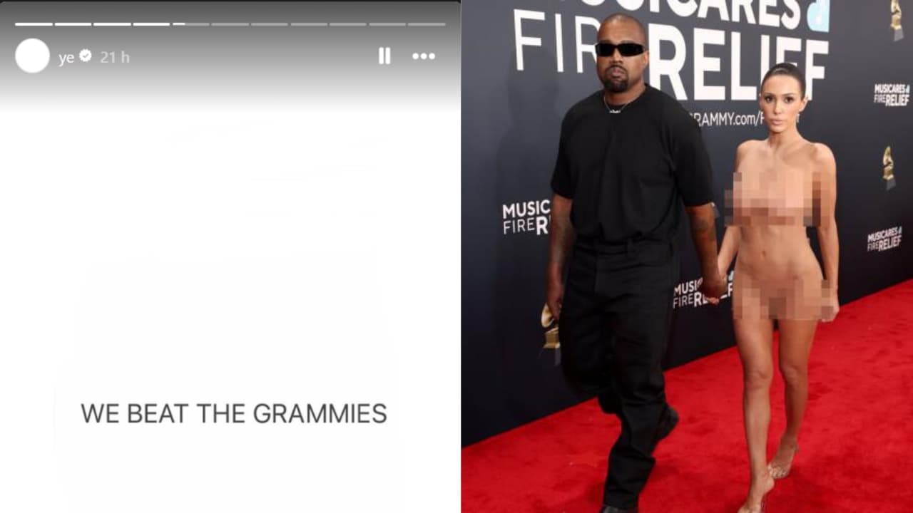 Kanye West aseguró que, con su esposa Bianca Censori, "vencieron" a los GRAMMY.