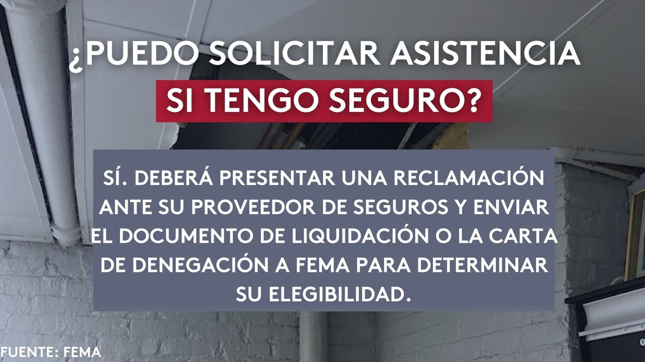 Tengo seguro, ¿puedo solicitar asistencia de FEMA?