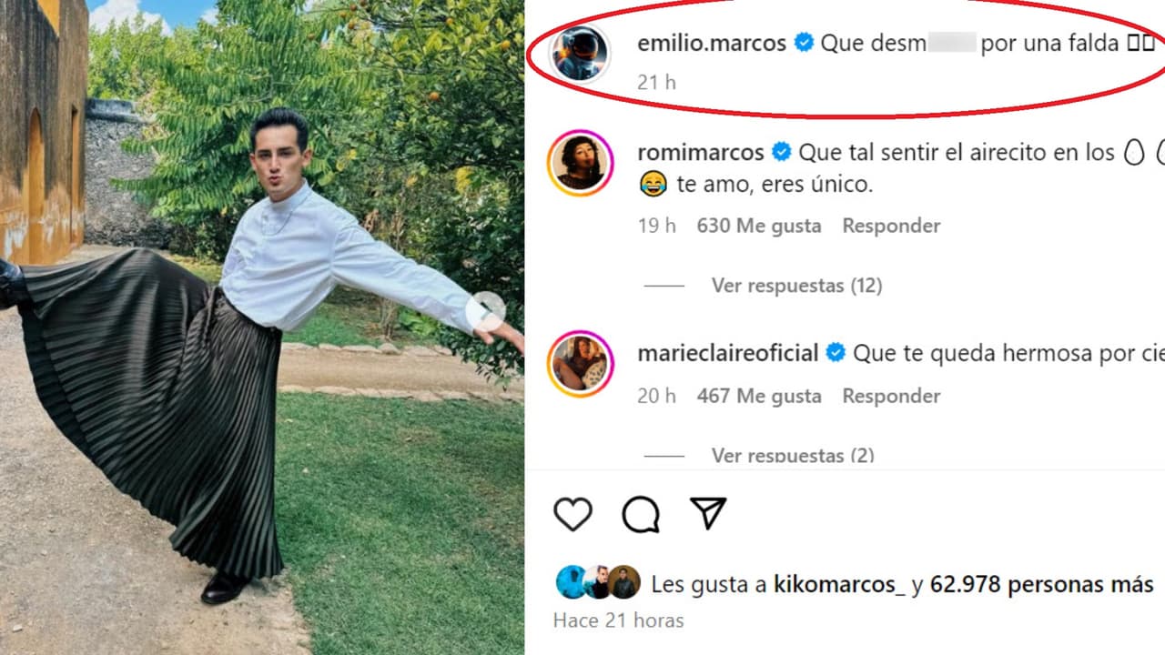Así reaccionó Emilio Osorio tras las críticas por ponerse una falda en la boda de su hermano.