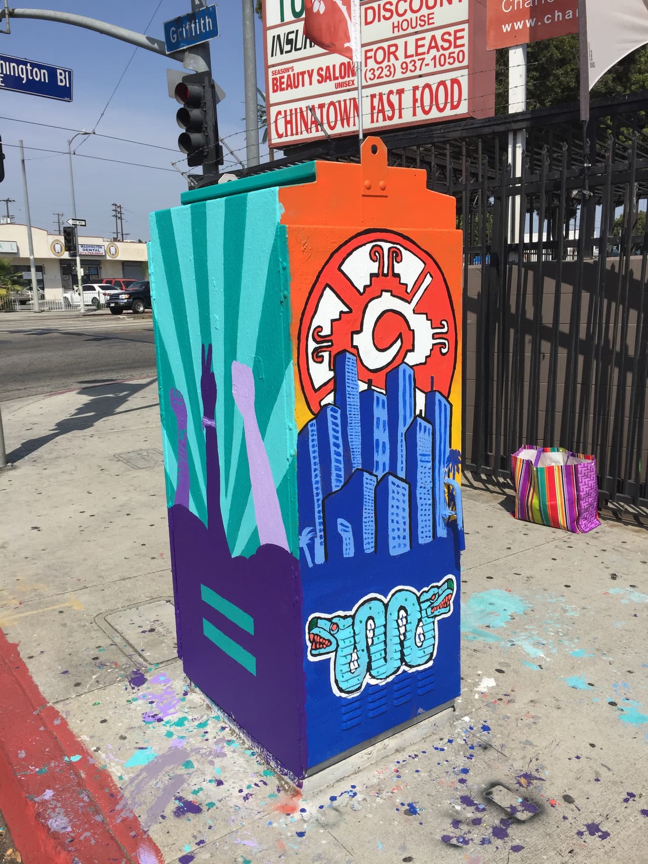 El sur centro de Los Ángeles luce los trabajos artísticos en sus calles.