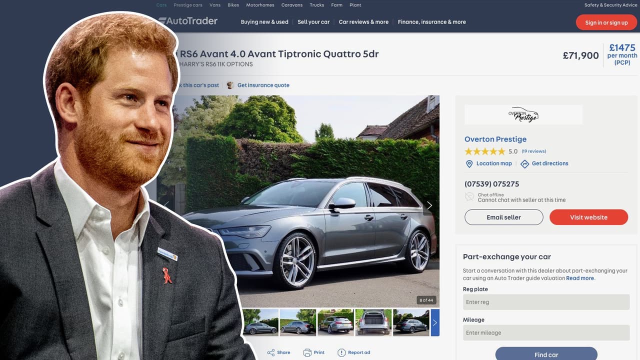 El príncipe Harry vende su carro en internet