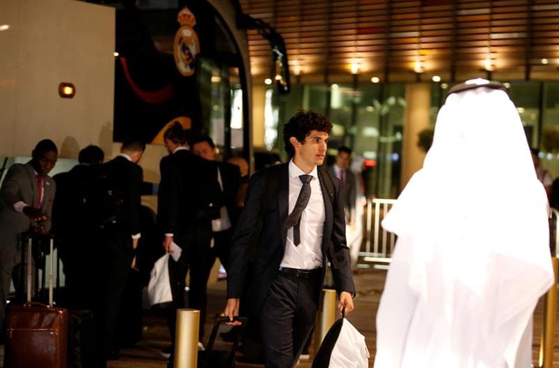 Los integrantes de Real Madrid llegaron a Abu Dhabi (Emiratos Árabes Unidos) para enfrentar en la Semifinal al Mundial de Clubes contra Kashima Antlers y mantenerse como campeón defensor del torneo.