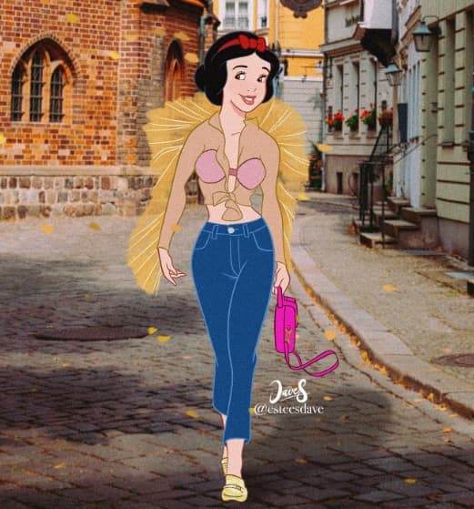 Por otro lado, el ‘crop top’ y las transparencias en el ‘outfit’ de 
<b>Blancanieves</b> hizo que algunos internautas señalaran cierto parecido a 
<b>Kendall Jenner</b>.