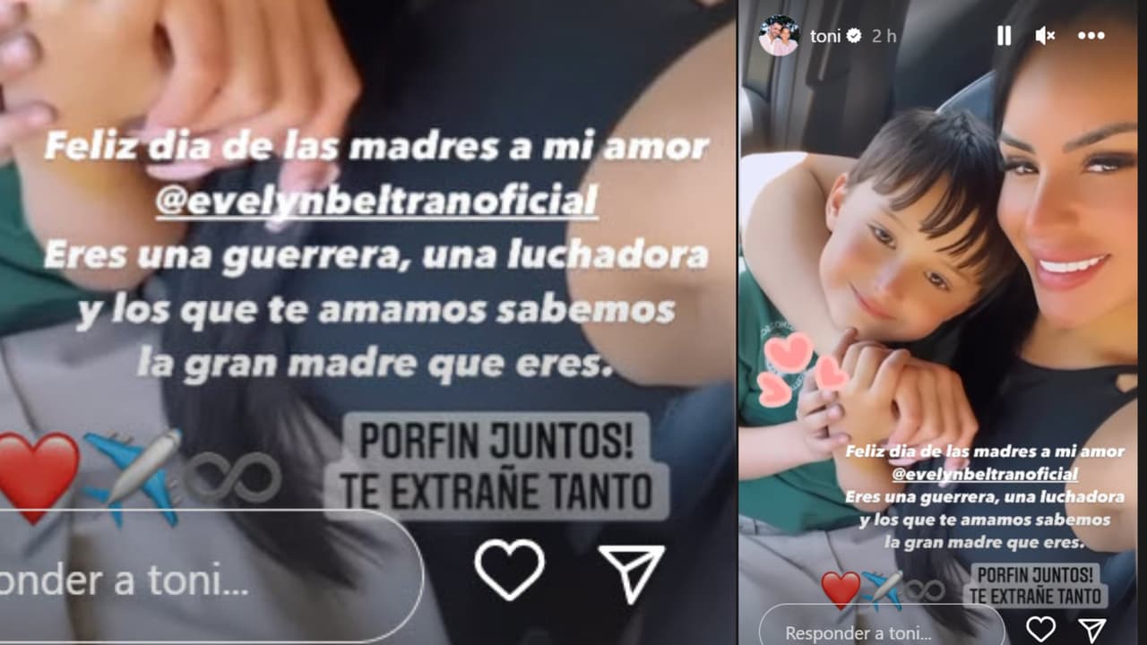 Toni Costa también publicó un mensaje para su novia, Evelyn Beltrán, minutos antes de hacer lo mismo para su ex.