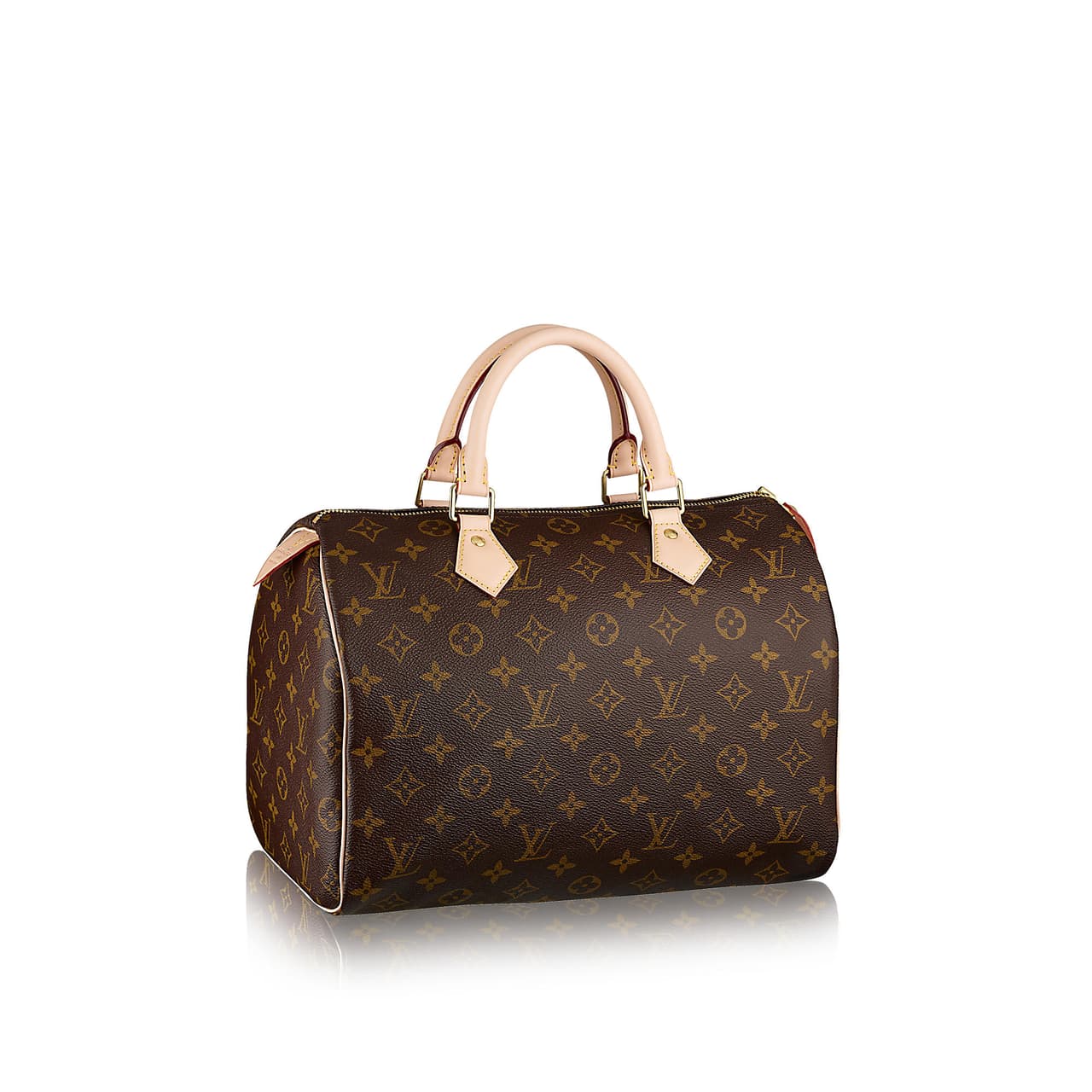<b>Speedy de Louis Vuitton</b>
<br>Aunque fue creada en 1933 bajo el nombre Keepall, fue hasta 1960 que se volvió una sensación al ser recreada en un tamaño especial para Audrey Hepburn. En 1986 que se crea el emblemático LV —iniciales del fundador Louis Vuitton— y se produce la bolsa con el nuevo logo, inmediatamente se convierte en la bolsa más icónica de la marca.