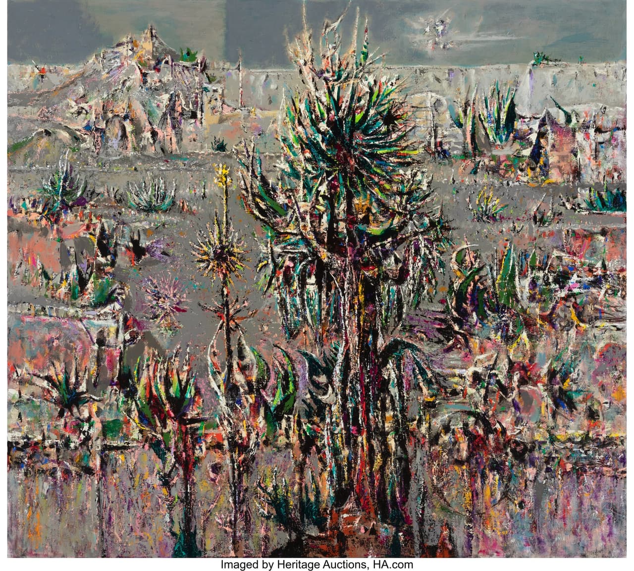 "Giant yucca near hot spring", de Everett Franklin Spruce, fue otra de las obras maestras subastadas.