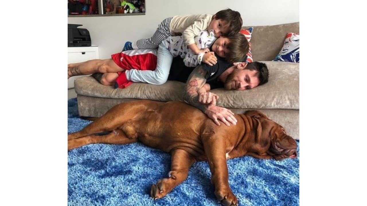 Lionel Messi y sus hijos