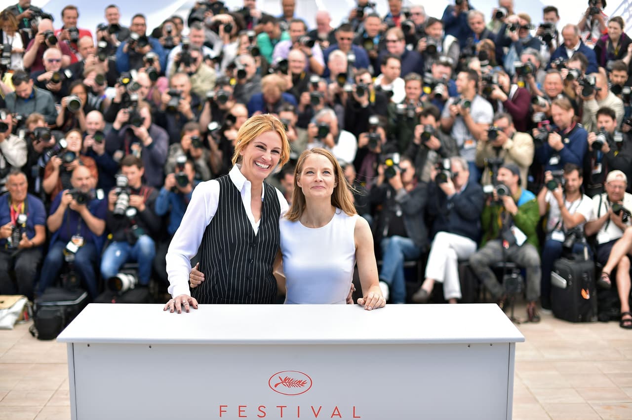 Julia y Jodie fueron la sensación para los cientos de periodistas internacionales.