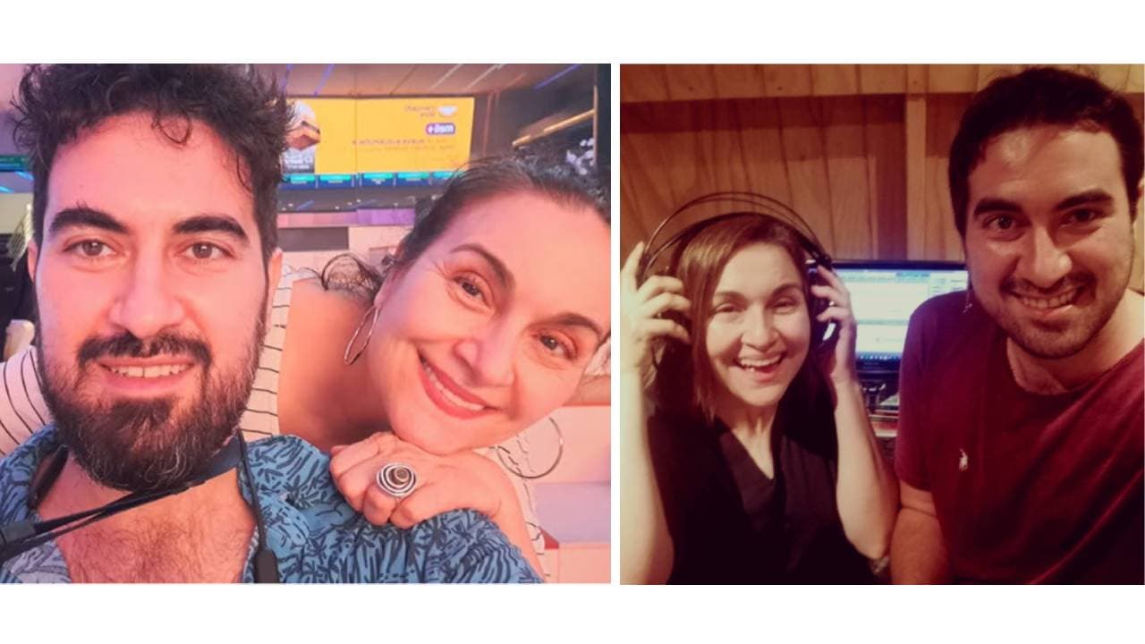 Lorene Prieto y su hijo Santiago Ramírez.