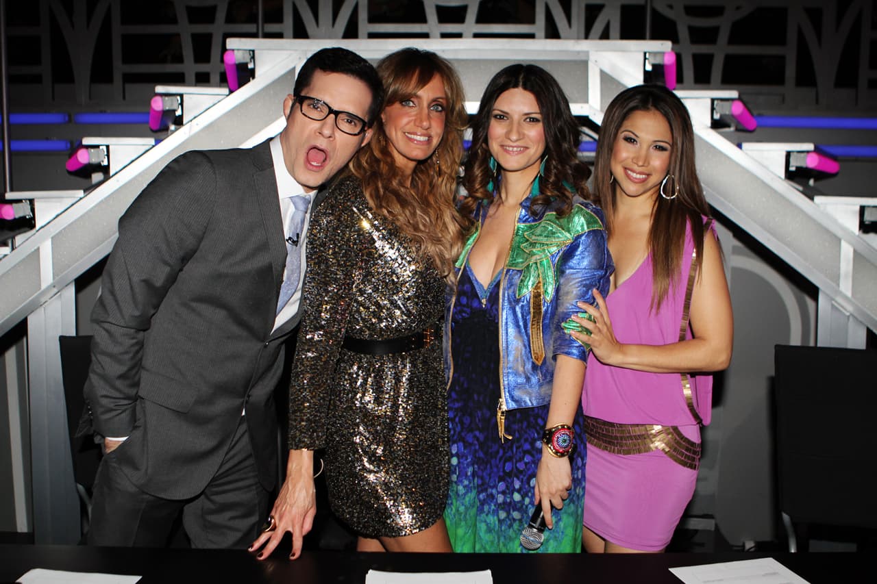 Todos se tomaron la foto con la italiana.