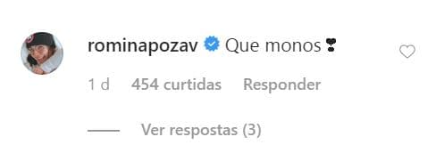 Romina Poza, hermana de Sebastián, comentó:"¡Qué monos!".