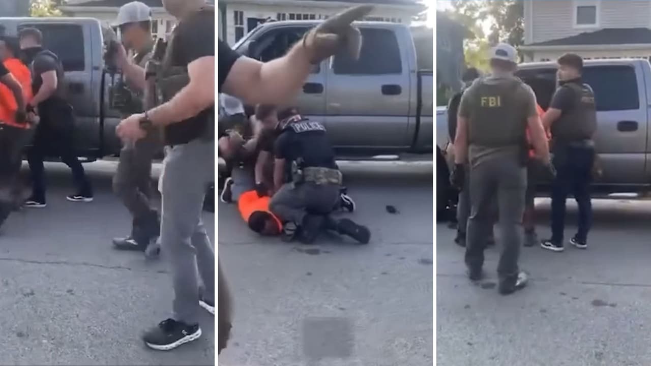 ICE y FBI detienen a hispano en Elgin; su pareja embarazada de 8 meses grabó el momento