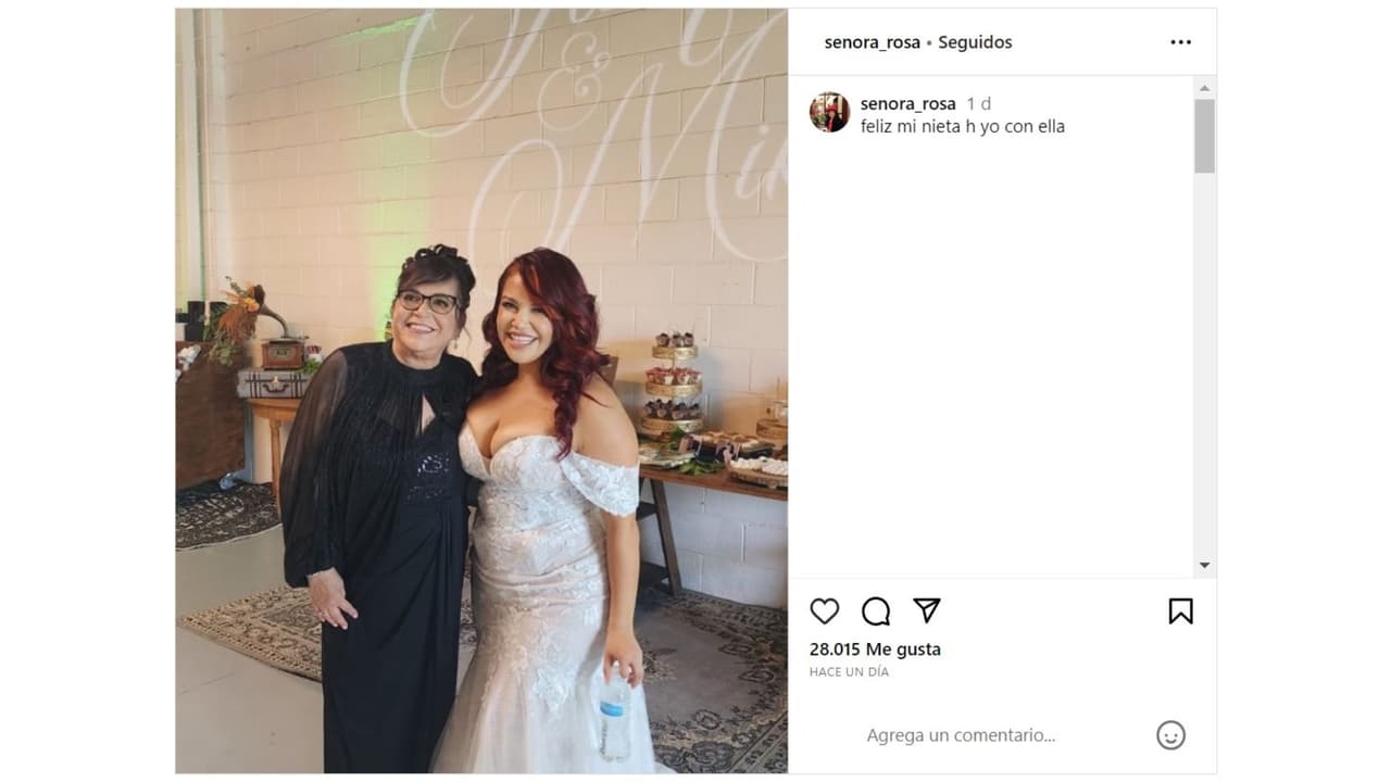 Mamá de Jenni Rivera, Rosa Saavedra, en la renovación de votos de Jacqie Rivera.