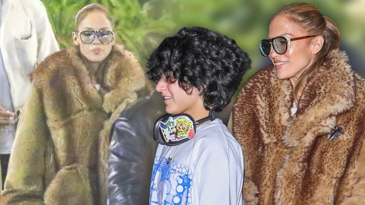 El lujoso abrigo con el que JLo no pasó desapercibida junto a su hija Emme en el concierto de Sza
