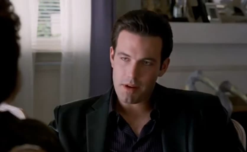 <b>Ben Affleck</b>
<br>'Gigli' es una película peculiar, ya que no solo es la combinación entre una comedia romántica y un drama policiaco, sino que reunió a Jennifer Lopez con Ben Affleck, quienes vivían los mejores años de su relación.
<br>