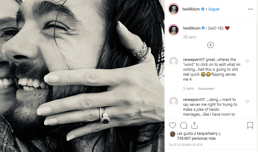 "Dije sí", fue lo que escribió en una publicación de Instagram, red social en donde anunció al mundo su compromiso con una imagen en donde presume la sortija que le entregó su pareja.