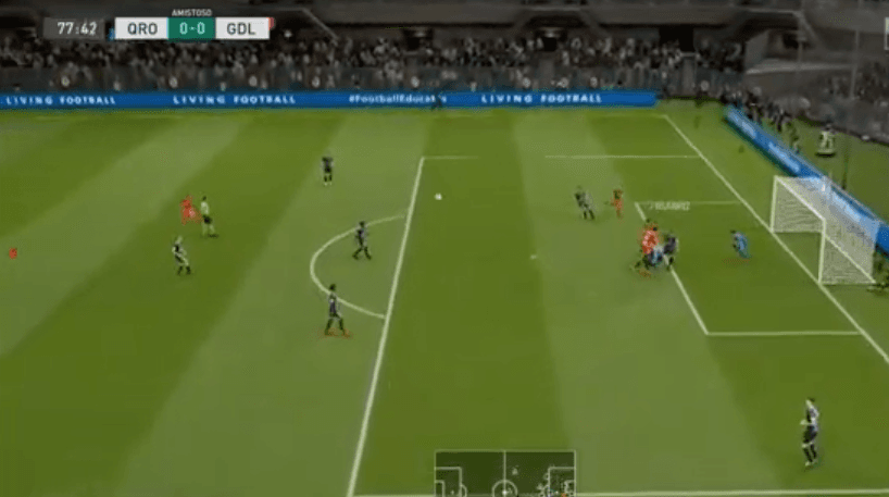 Chivas vence al Querétaro 0-2 con Beltrán en los controles del FIFA 20, sobre Marcel Ruiz.