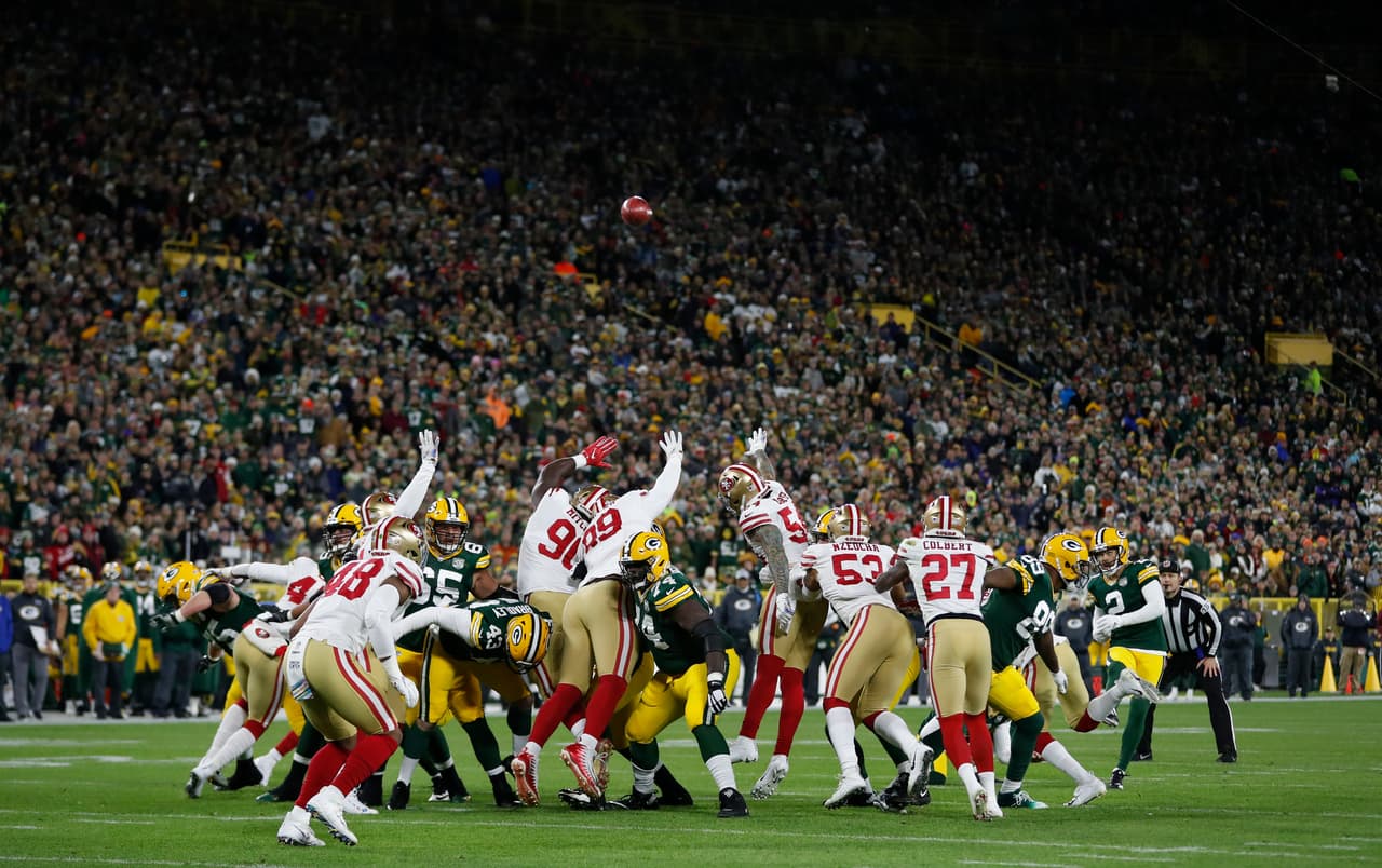 Tras 10 jugadas, recorrido de 81 yardas y 1:07 de tiempo consumido. Crosby pateó un gol de campo de 27 yardas con el que se reivindica y dio el triunfo 33-30 a los Packers en Lambeau Field.