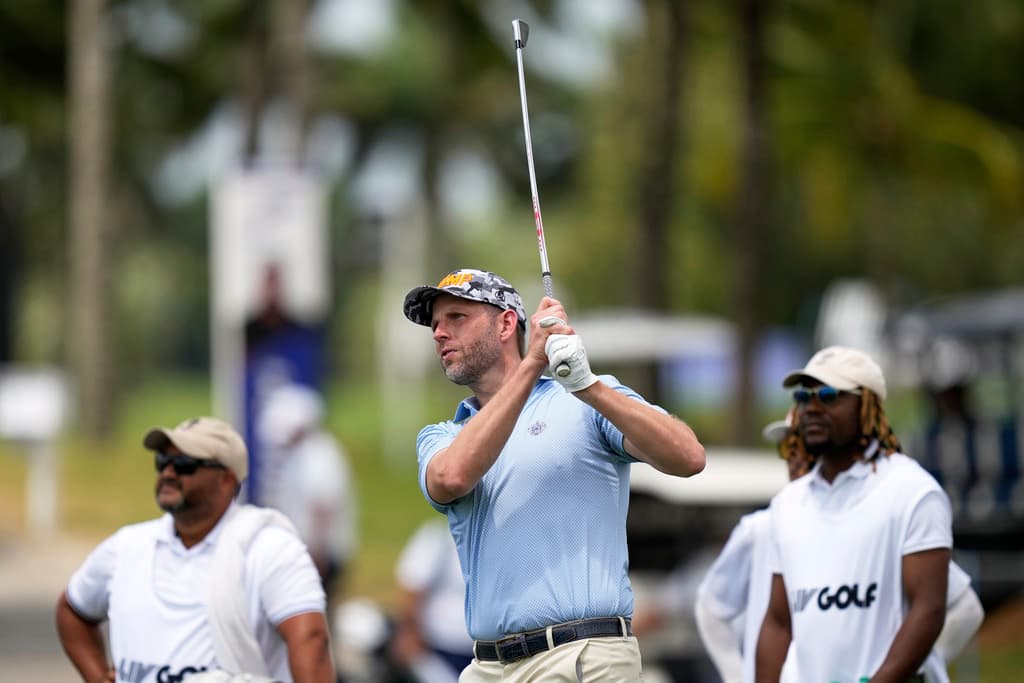 Eric Trump, uno de los hijos del presidente Trump, en el campo de golf que lleva su apellido, ubicado en Doral.