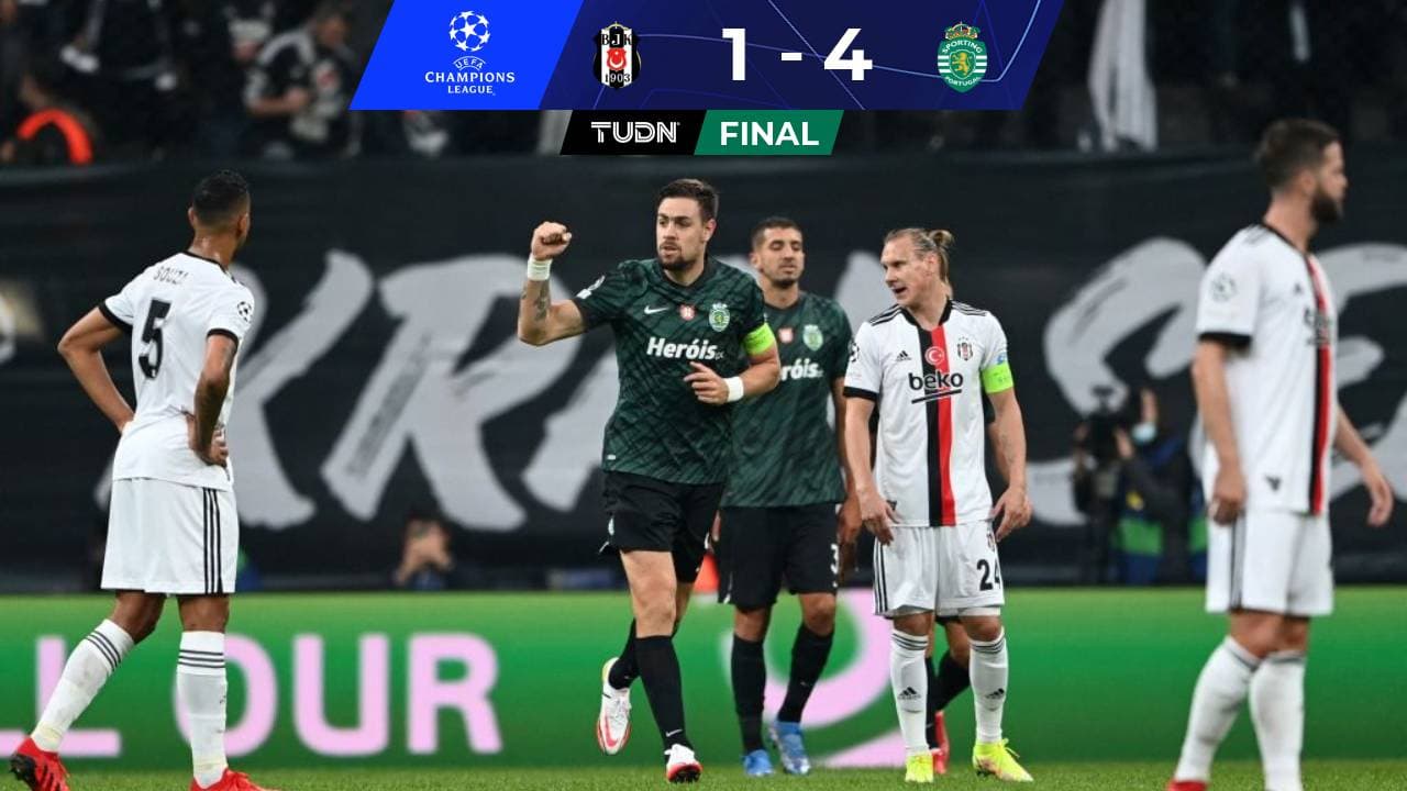 Sporting CP revive y golea al Besiktas a domicilio