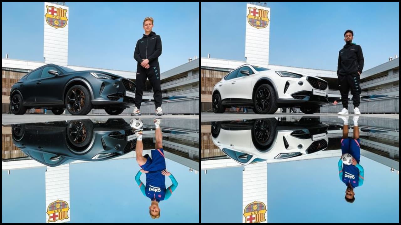 Jugadores del Barcelona estrenan autos Cupra