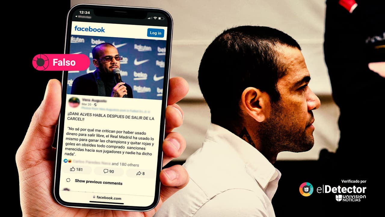 Dani Alves no dijo que pagar su fianza es comparable con lo que "el Real Madrid ha usado" para irregularidades