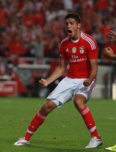 Jiménez, contento por su gol con Benfica