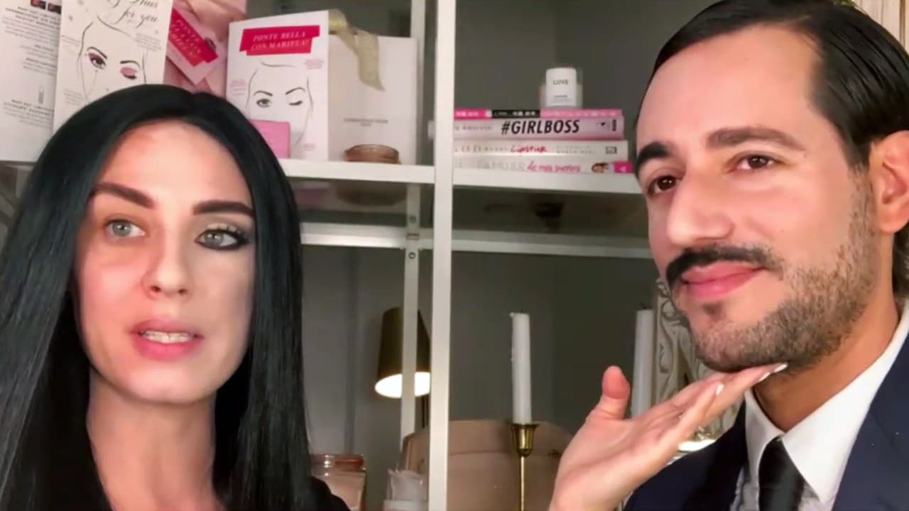 Pero si de diversión y amor se trata, Mariela Bagnato llegó muy bien acompañada para aplicar una idea de 
<a href="https://www.univision.com/shows/despierta-america/diviertanse-este-halloween-en-pareja-maquillandose-el-uno-al-otro-con-estos-sencillos-consejos-de-mariela-bagnato-video">maquillaje en pareja</a>.