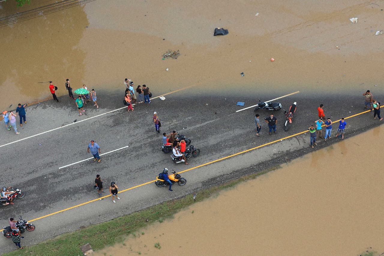 El norte de Honduras fue el más afectado por Iota. Esta región fue impactada por el cuadrante noreste del huracán, el llamado "lado sucio" porque lleva las peores lluvias y vientos.
<br>