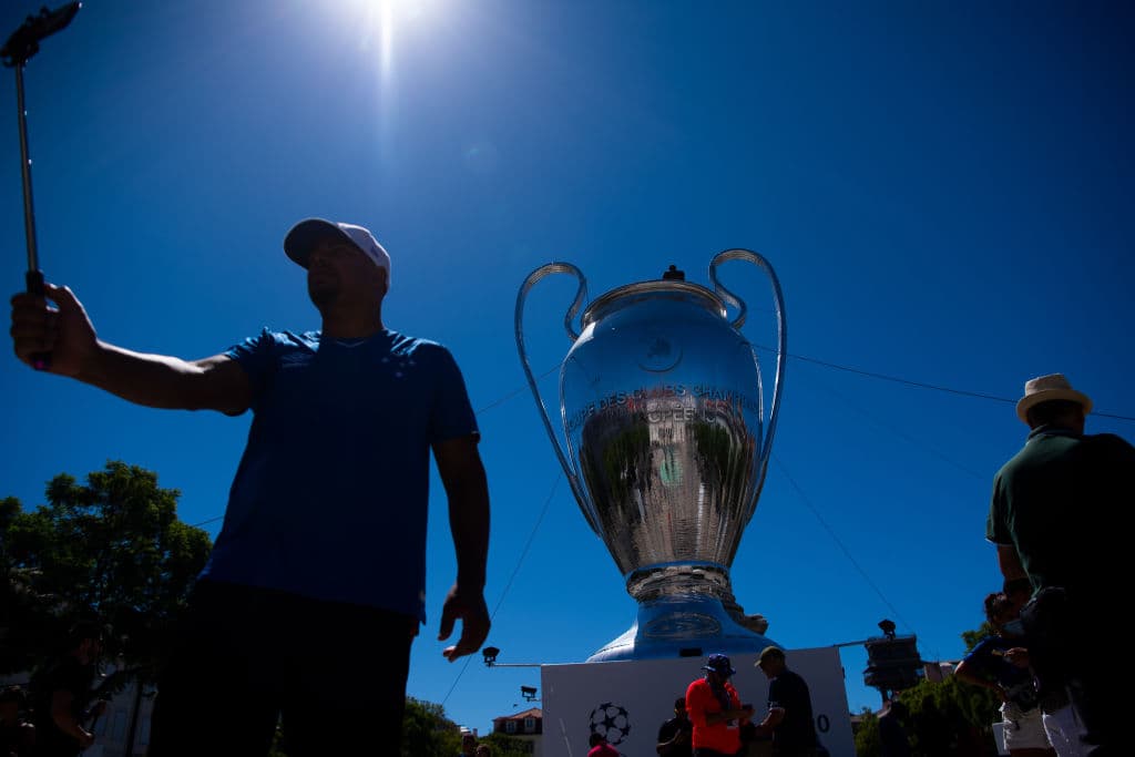 Asi luce el centro de Lisboa previo a la final entre Paris Saint-Germain y el Bayern Munich.