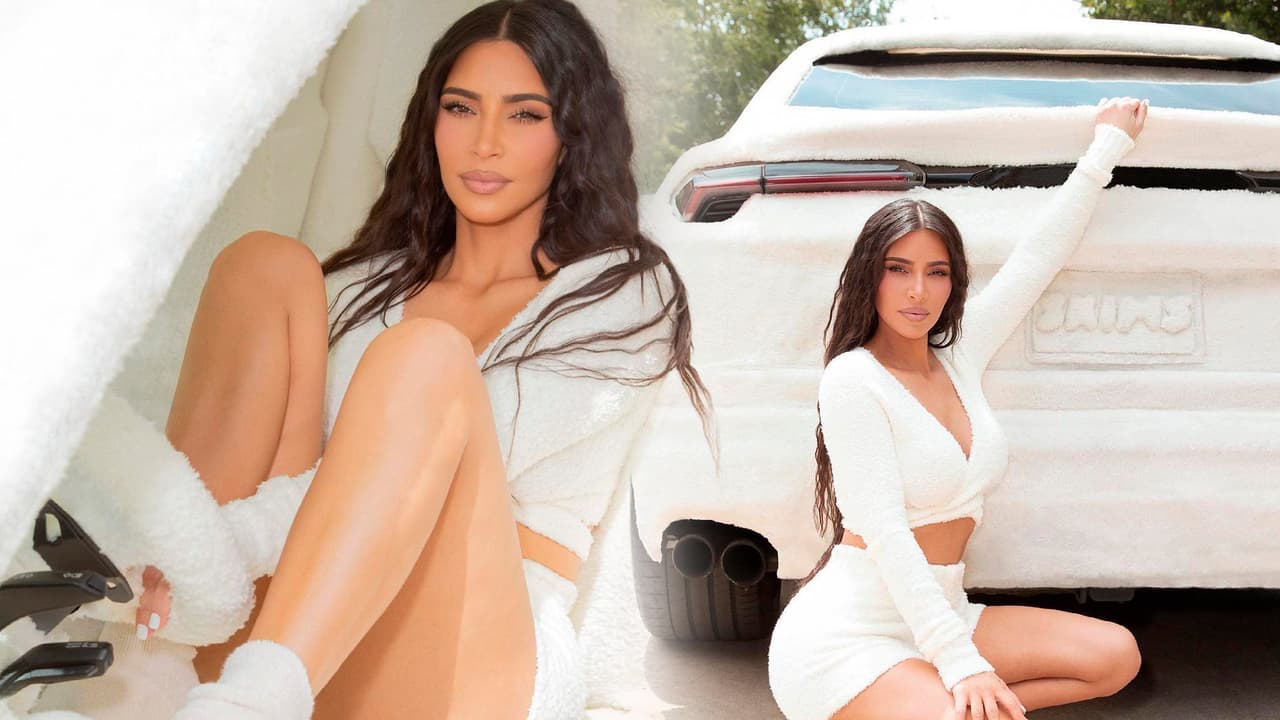 Como todo un peluche: Kim Kardashian presume el nuevo look de su camioneta Lamborghini