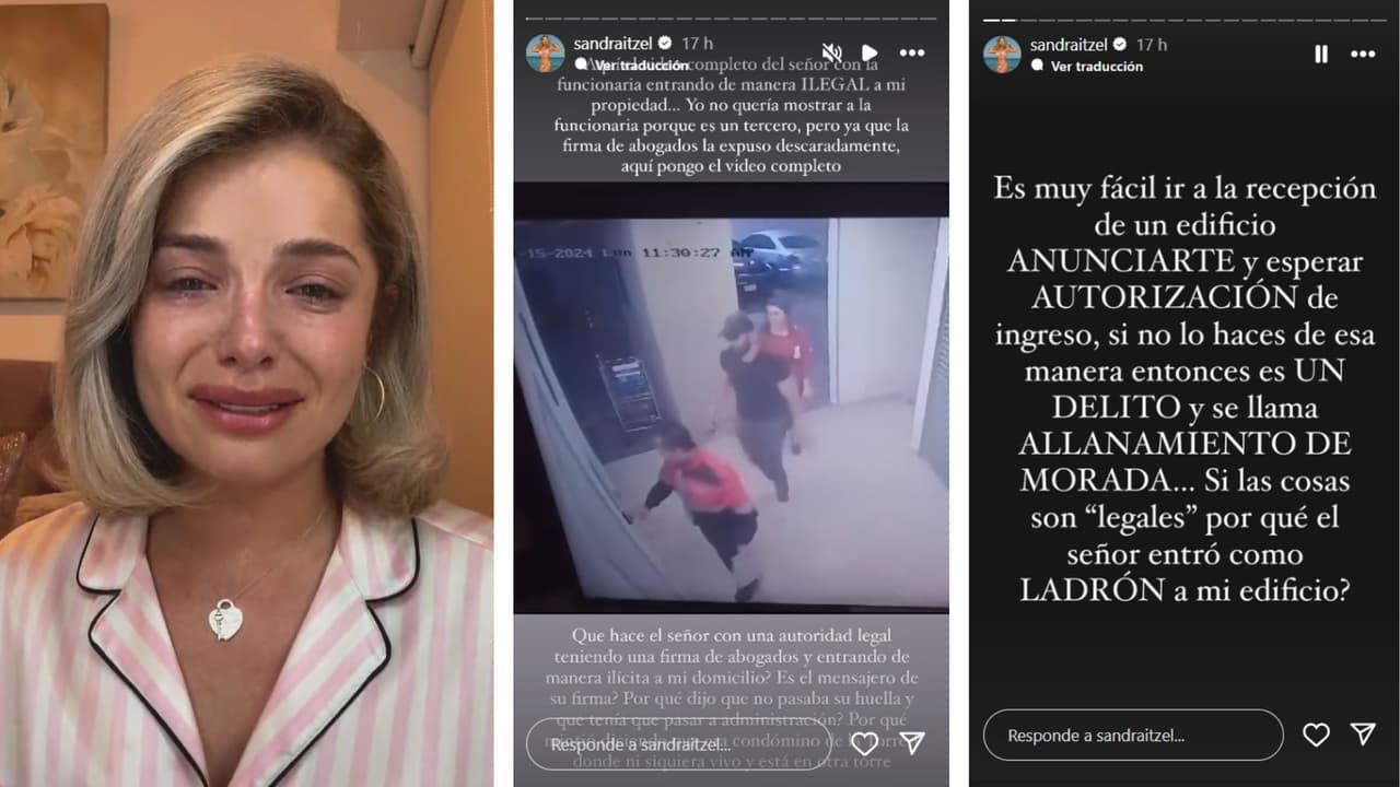 Sandra Itzel afirmó que Adrián Di Monte "irrumpió" en su apartamento.
