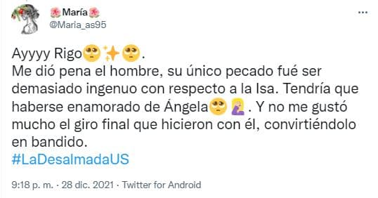La Desalmada reacción de Twitter