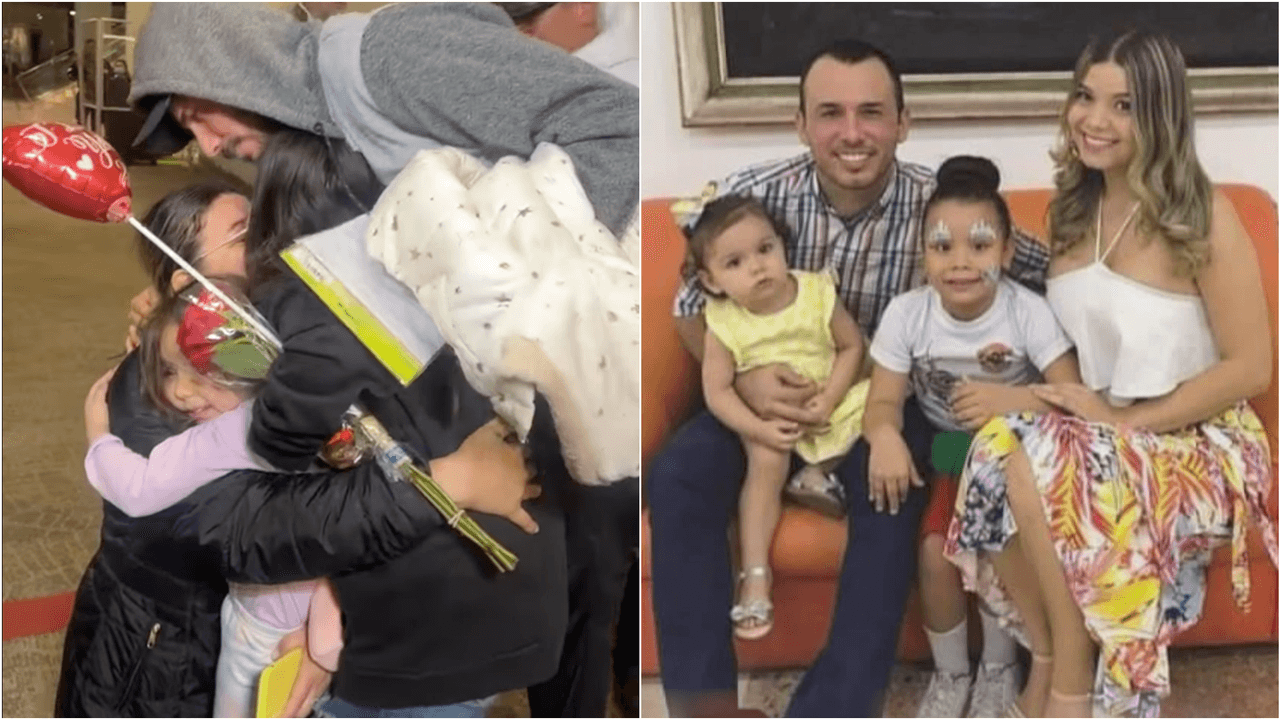 <b>Video.</b> Así fue la llegada de los padres de Paula Durán a los Estados Unidos.