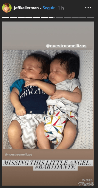 “Extrañando al pequeño ángel”, comentó en sus historias de Instagram.