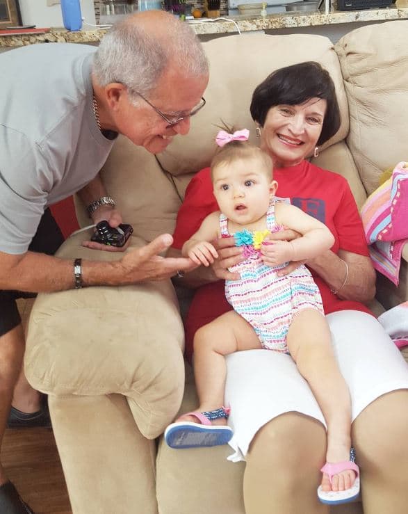 Visitando a los bisabuelos en Orlando.