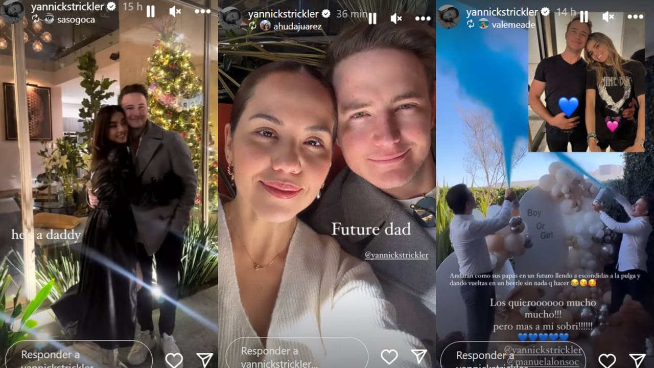 Varias amistades de Yannick Strickler lo felicitaron por su próxima paternidad.