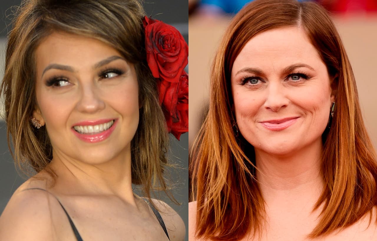 Thalía VS Amy Poehler. Edad: 45.