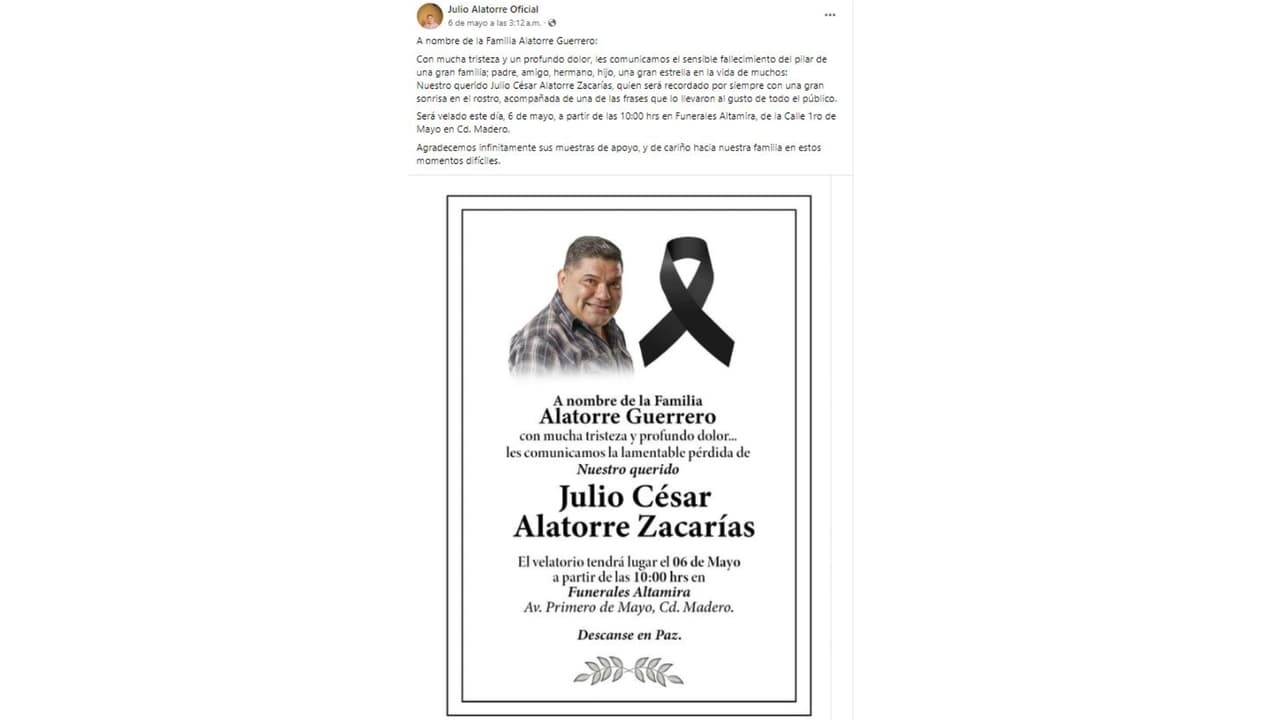 Julio Alatorre murió a los 53 años.