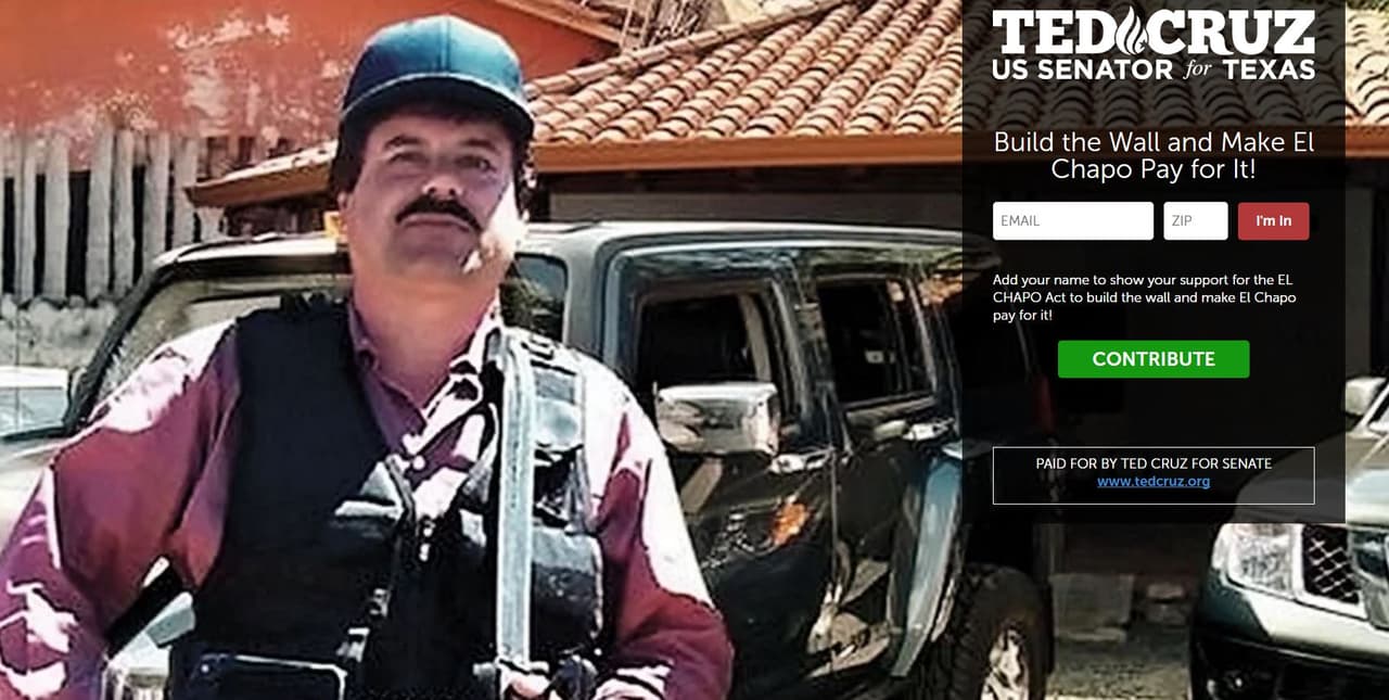 Ted Cruz propone que 'El Chapo' pague el muro con México
